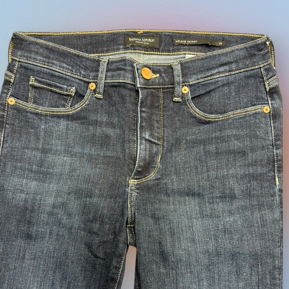 BANANA REPUBLIC Women’s 27P MID RISE SKINNY Blue Jeans